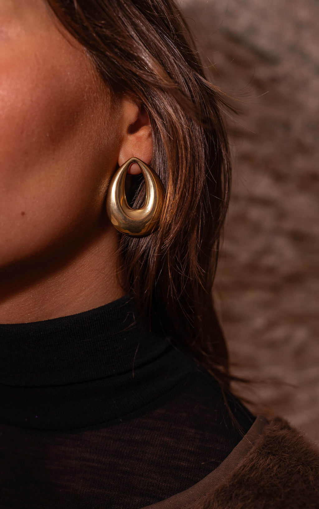 Aura earrings - golden