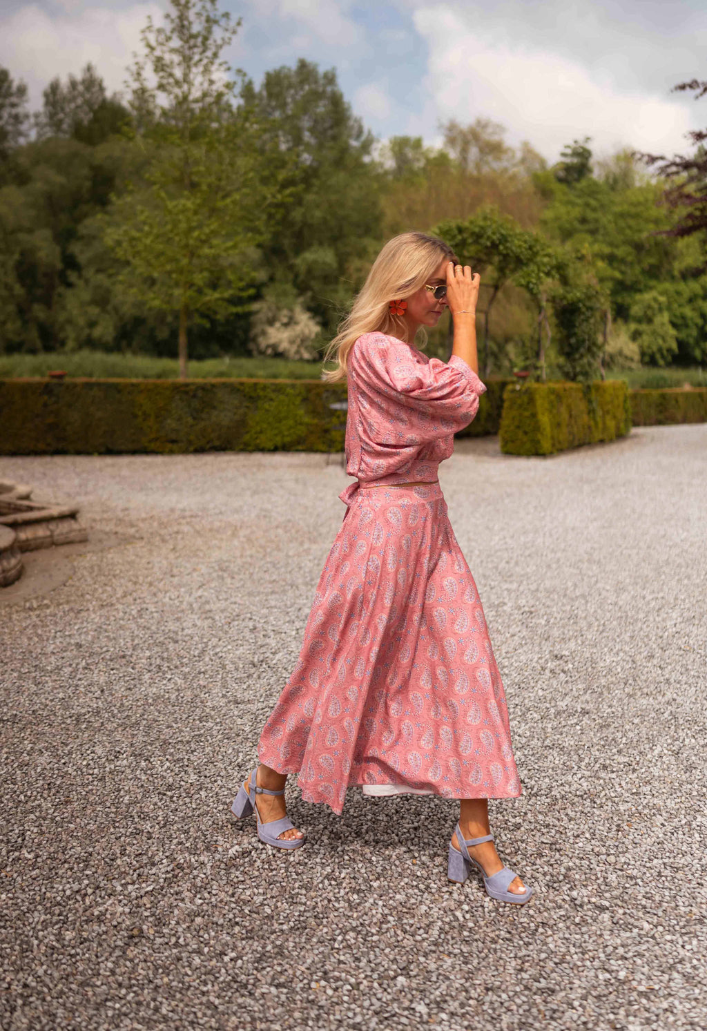 Karlou blouse - pink patterned