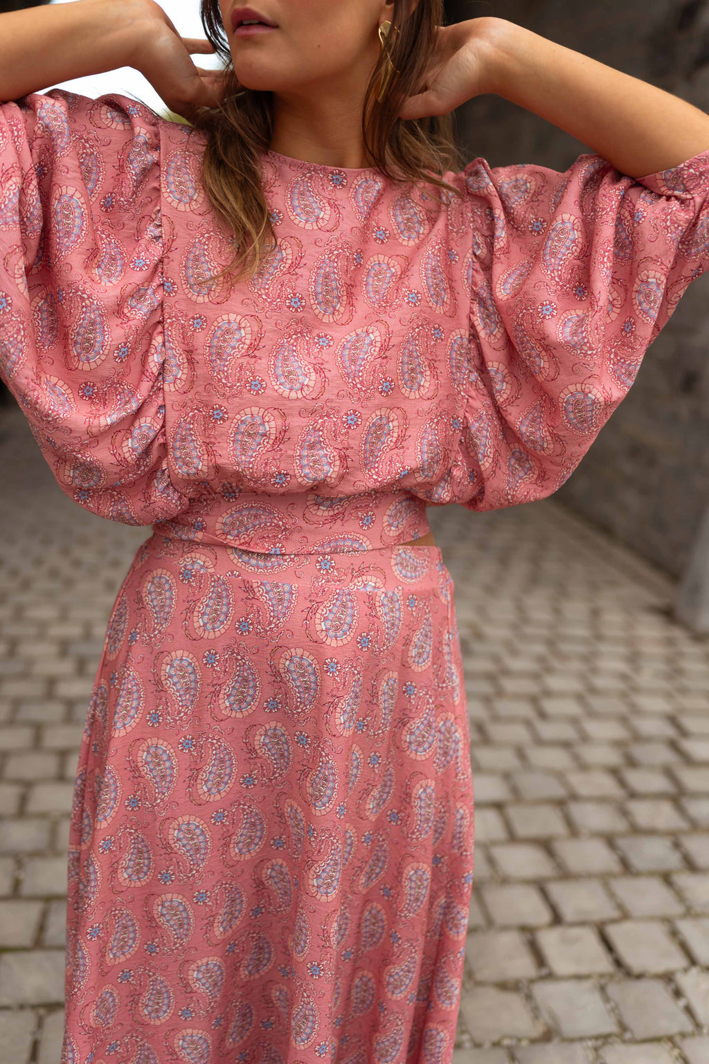 Karlou blouse - pink patterned