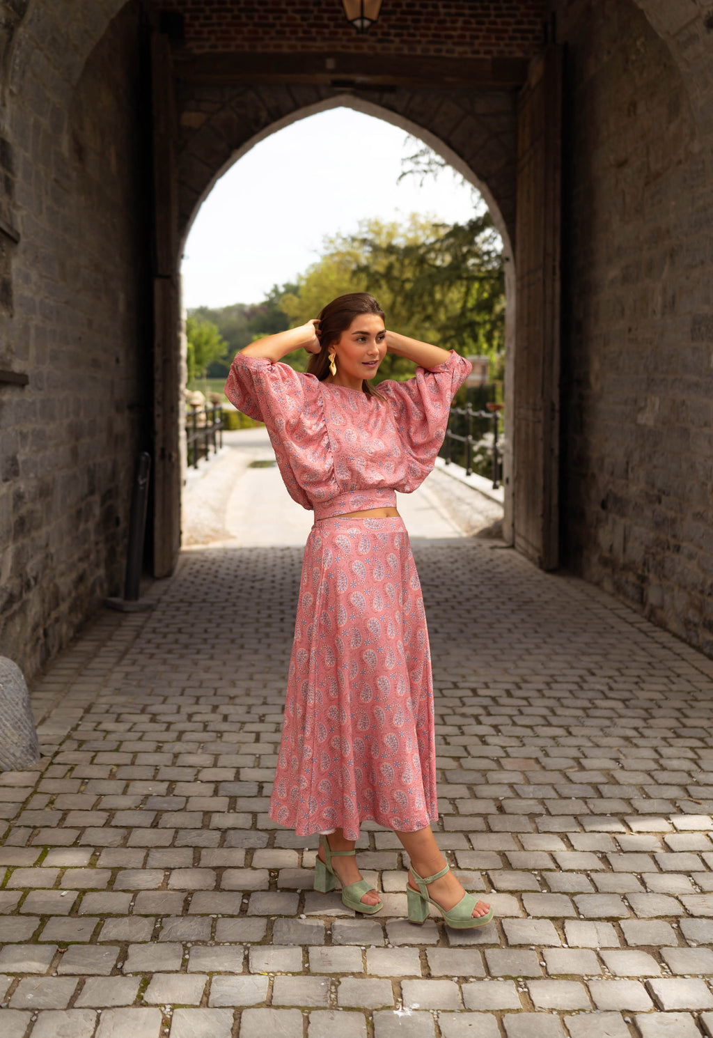 Karlou blouse - pink patterned