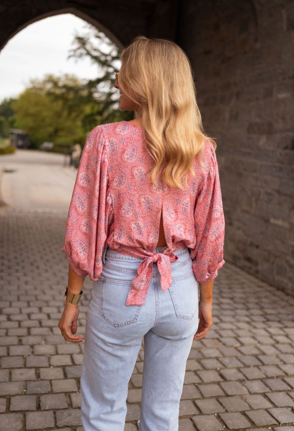 Karlou blouse - pink patterned