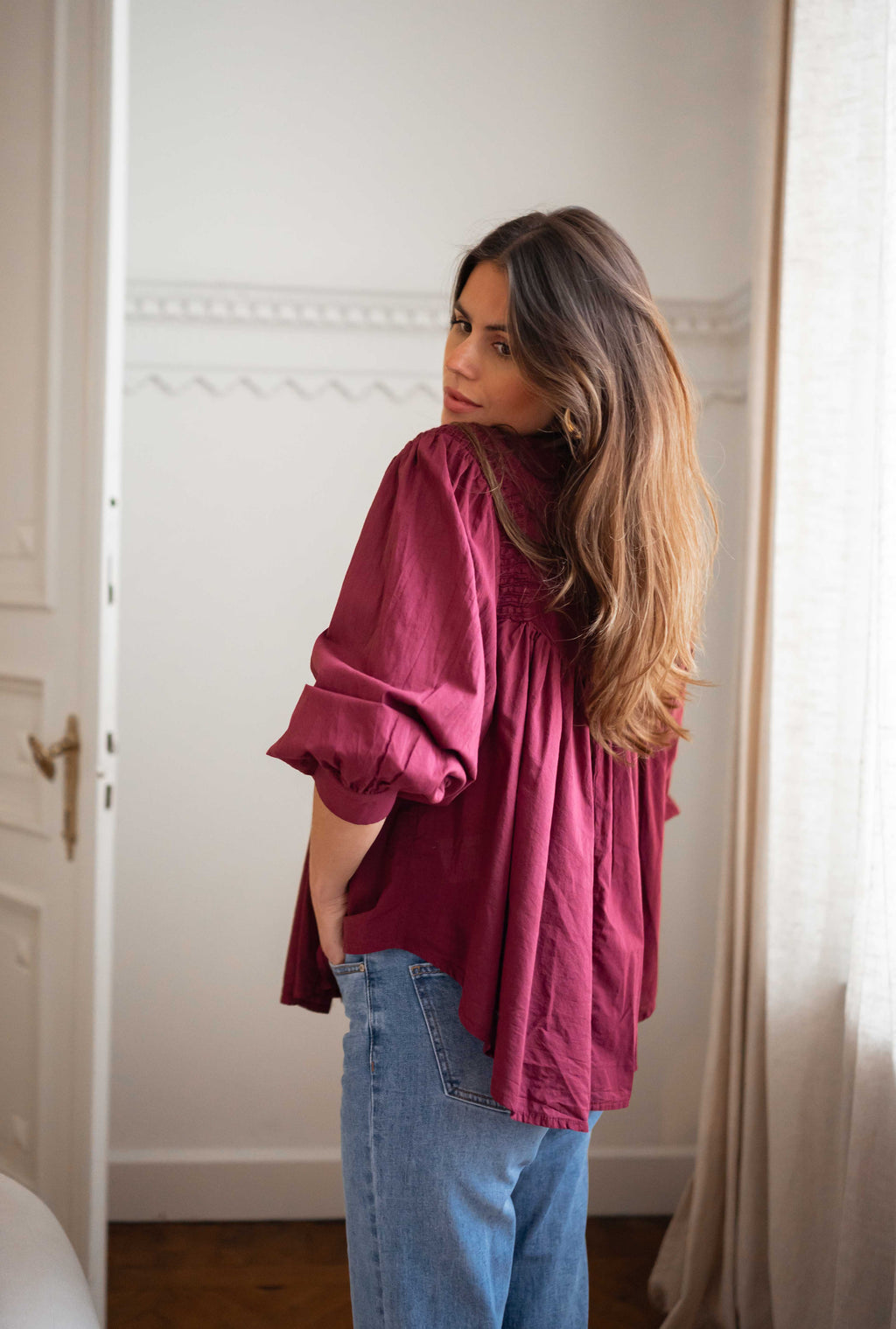 Blouse Wilva - bordeaux