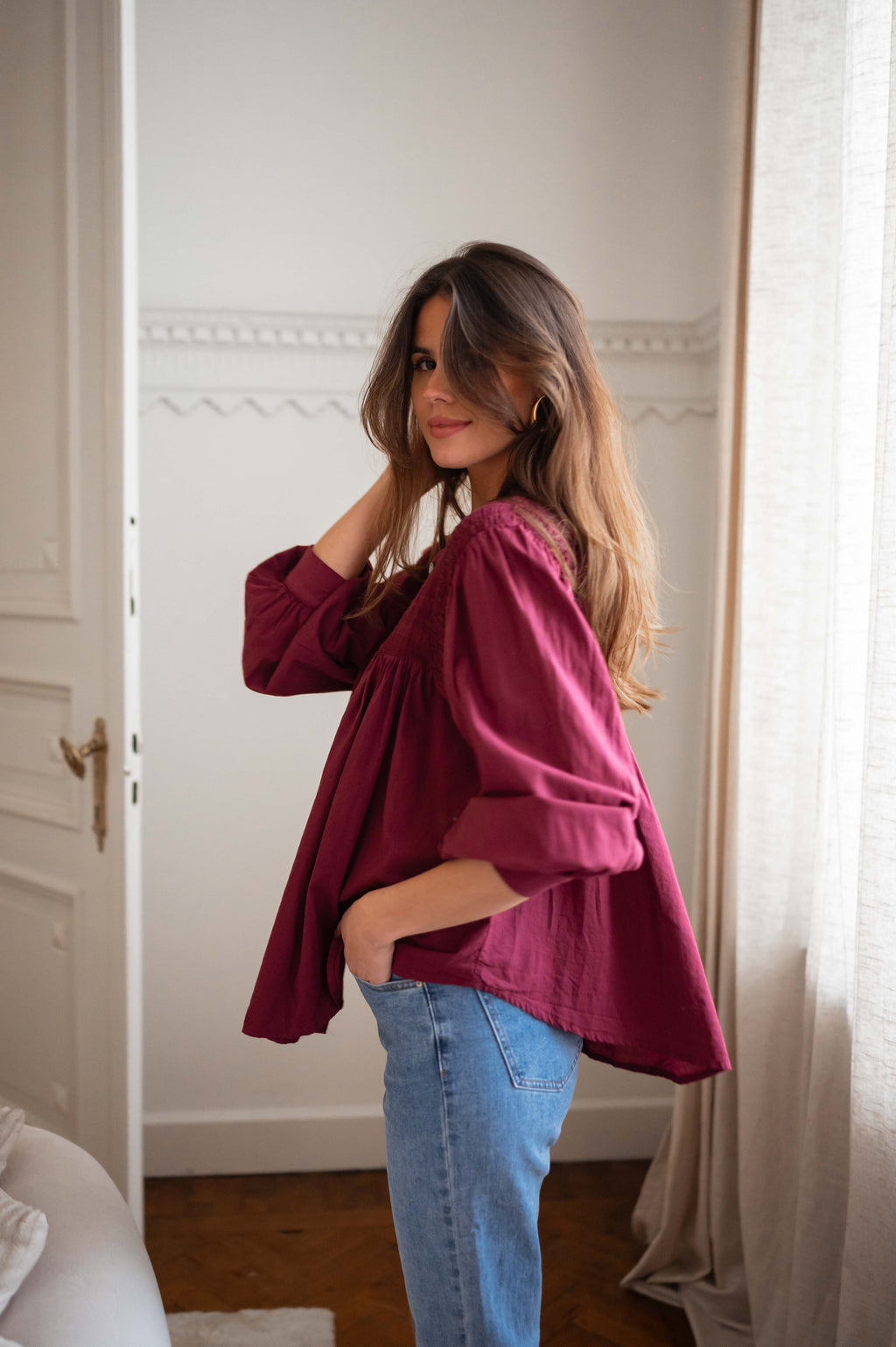 Blouse Wilva - bordeaux