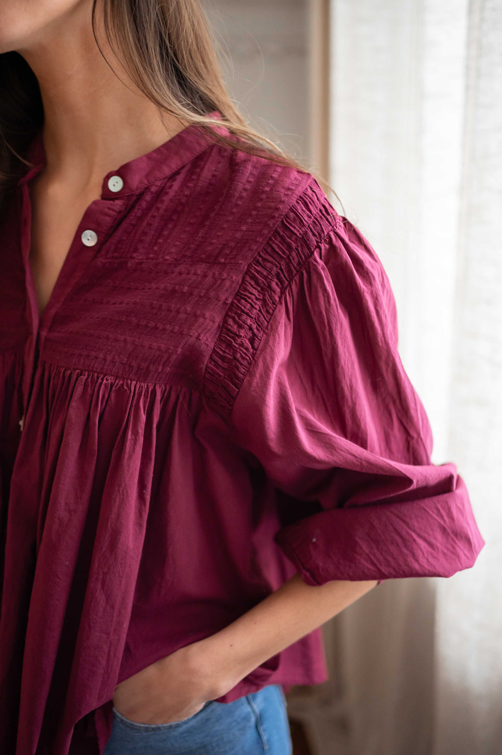 Blouse Wilva - bordeaux