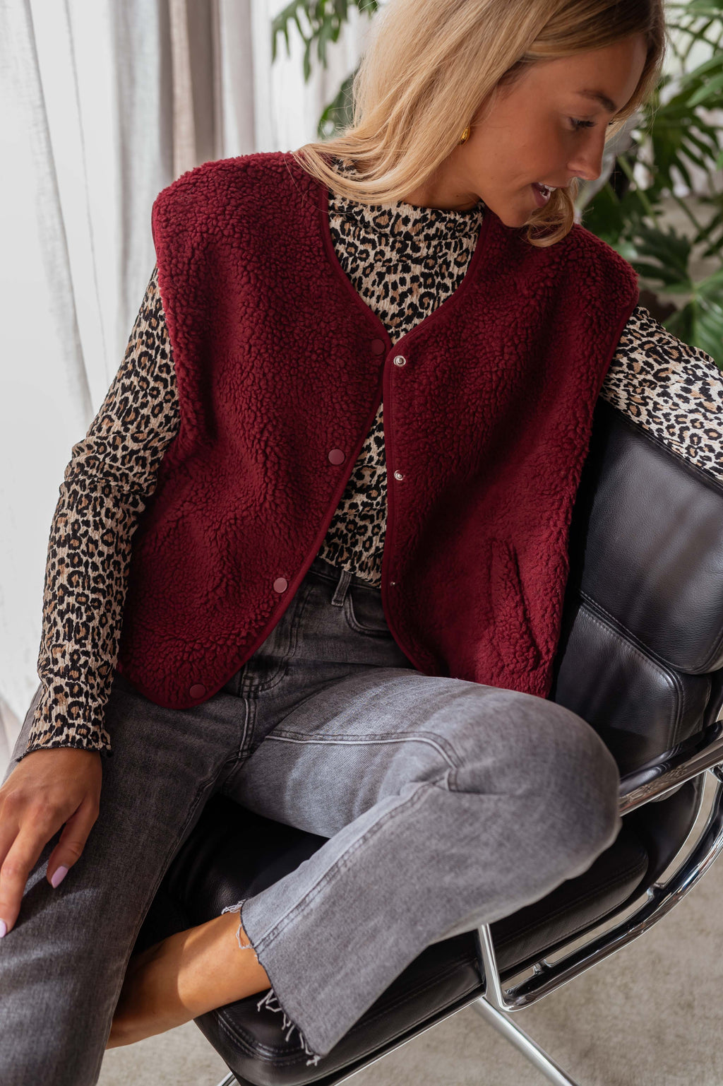 Taoh cardigan - burgundy 