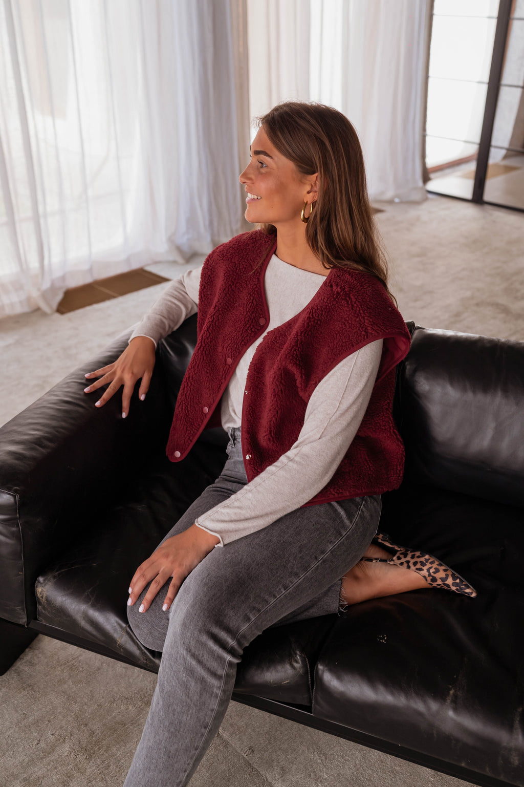 Taoh cardigan - burgundy 