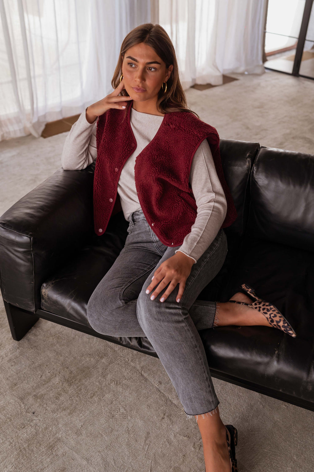 Taoh cardigan - burgundy 