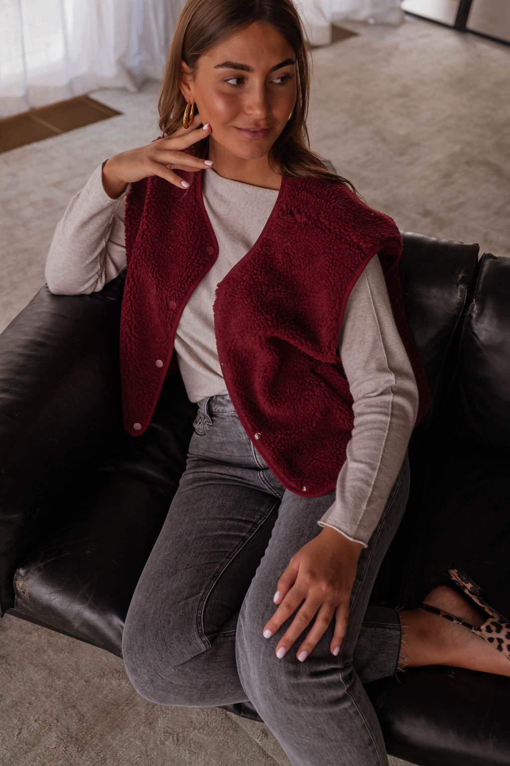 Taoh cardigan - burgundy 