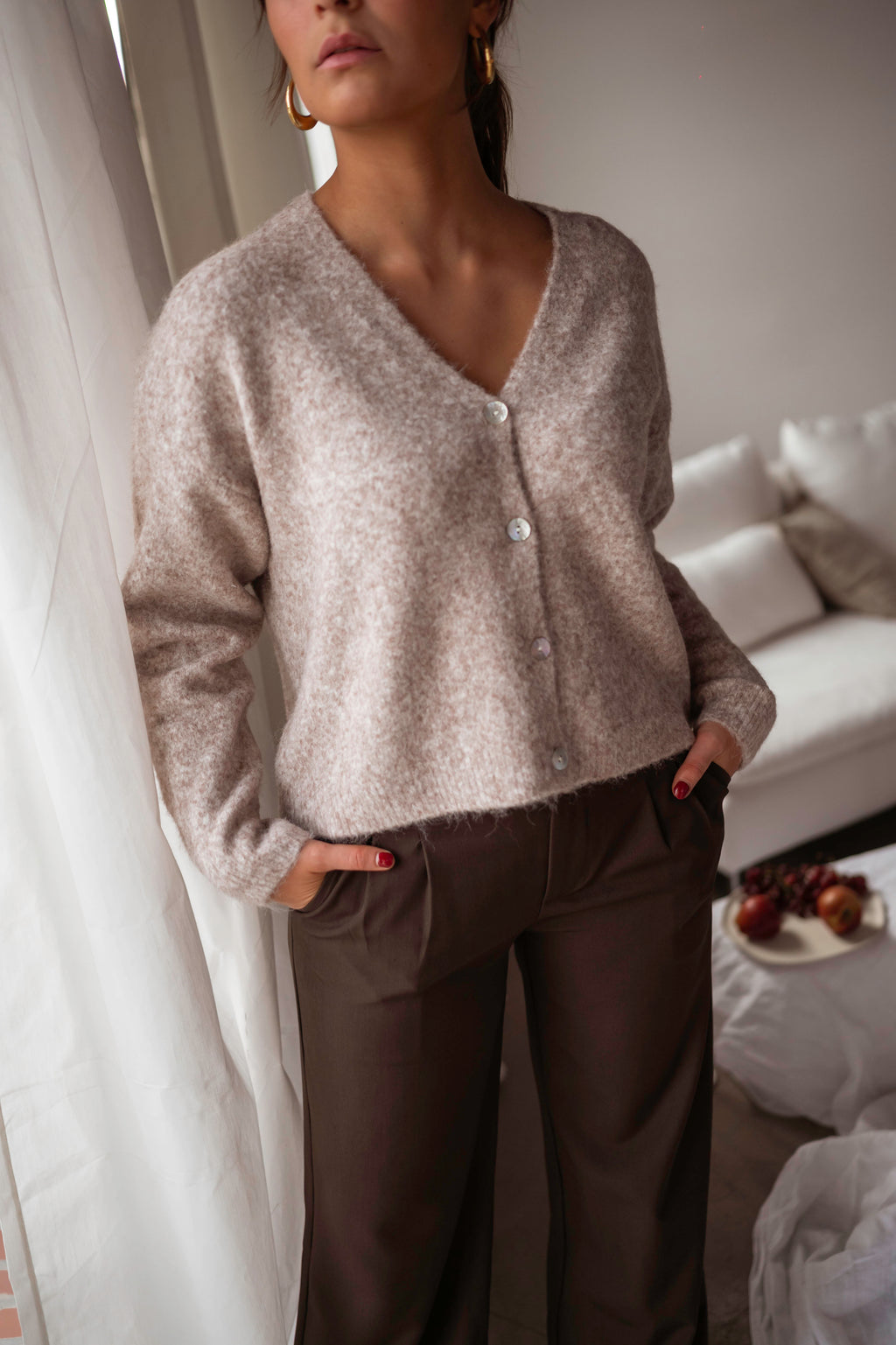 Alodi cardigan - taupe