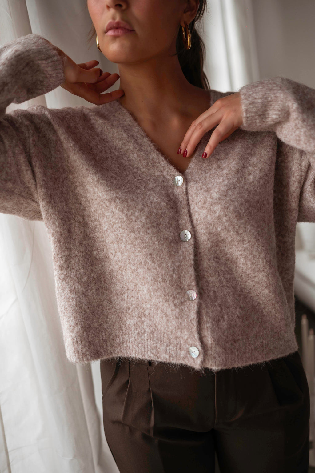 Alodi cardigan - taupe