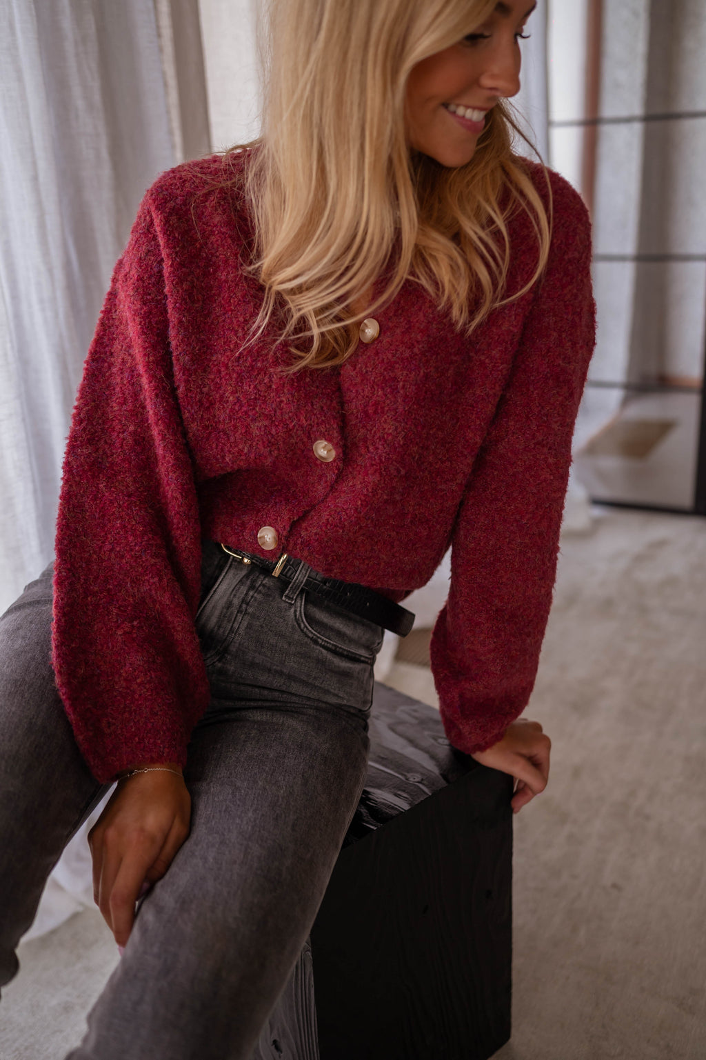 Gemina cardigan - burgundy 