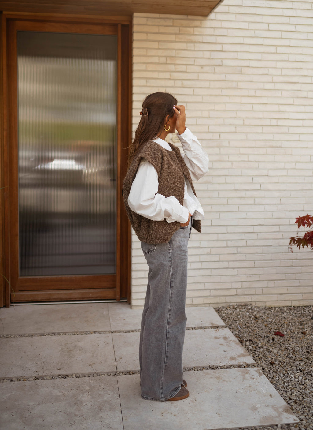 Lander cardigan - chocolade