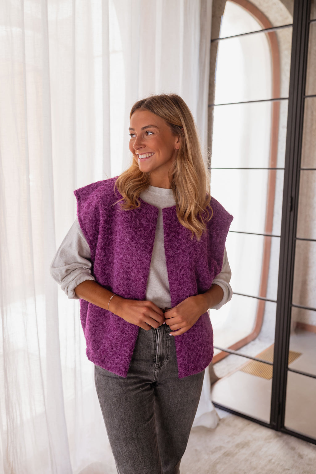 Lander cardigan - purple 