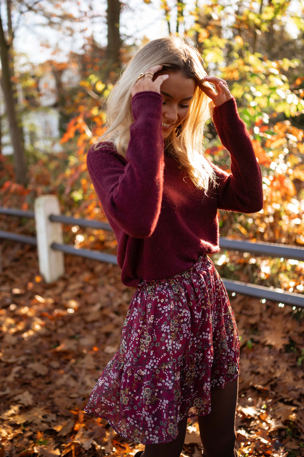 Sisley skirt - burgundy