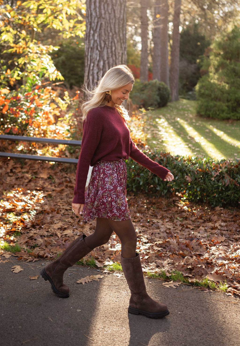 Sisley skirt - burgundy