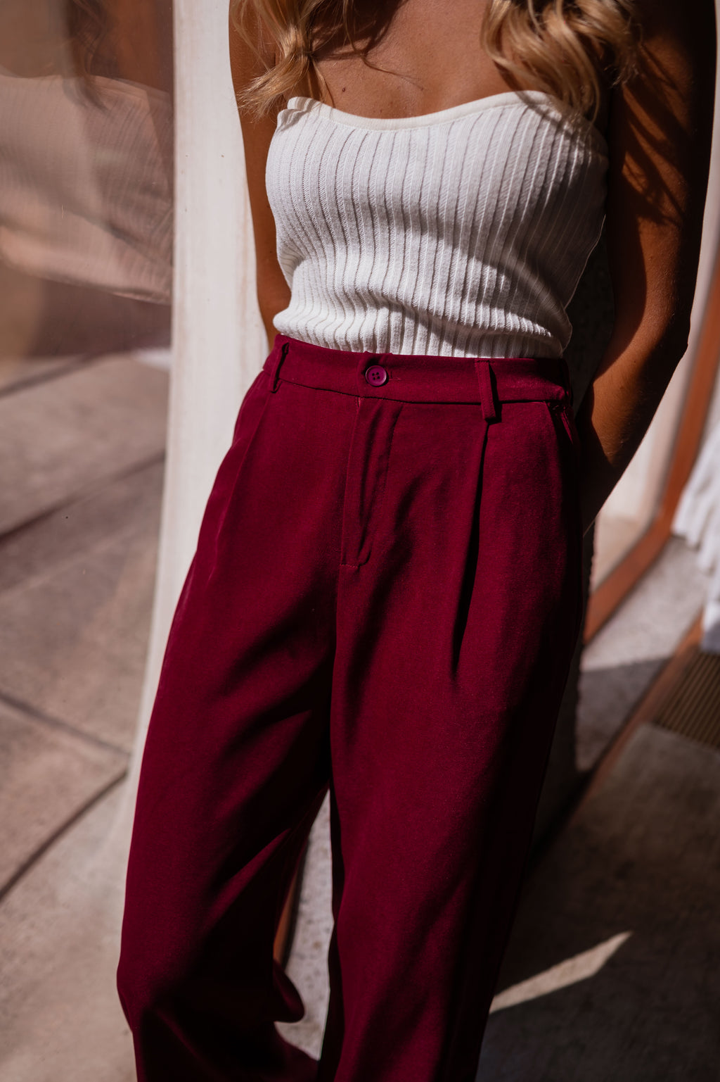 Azra pants - burgundy 