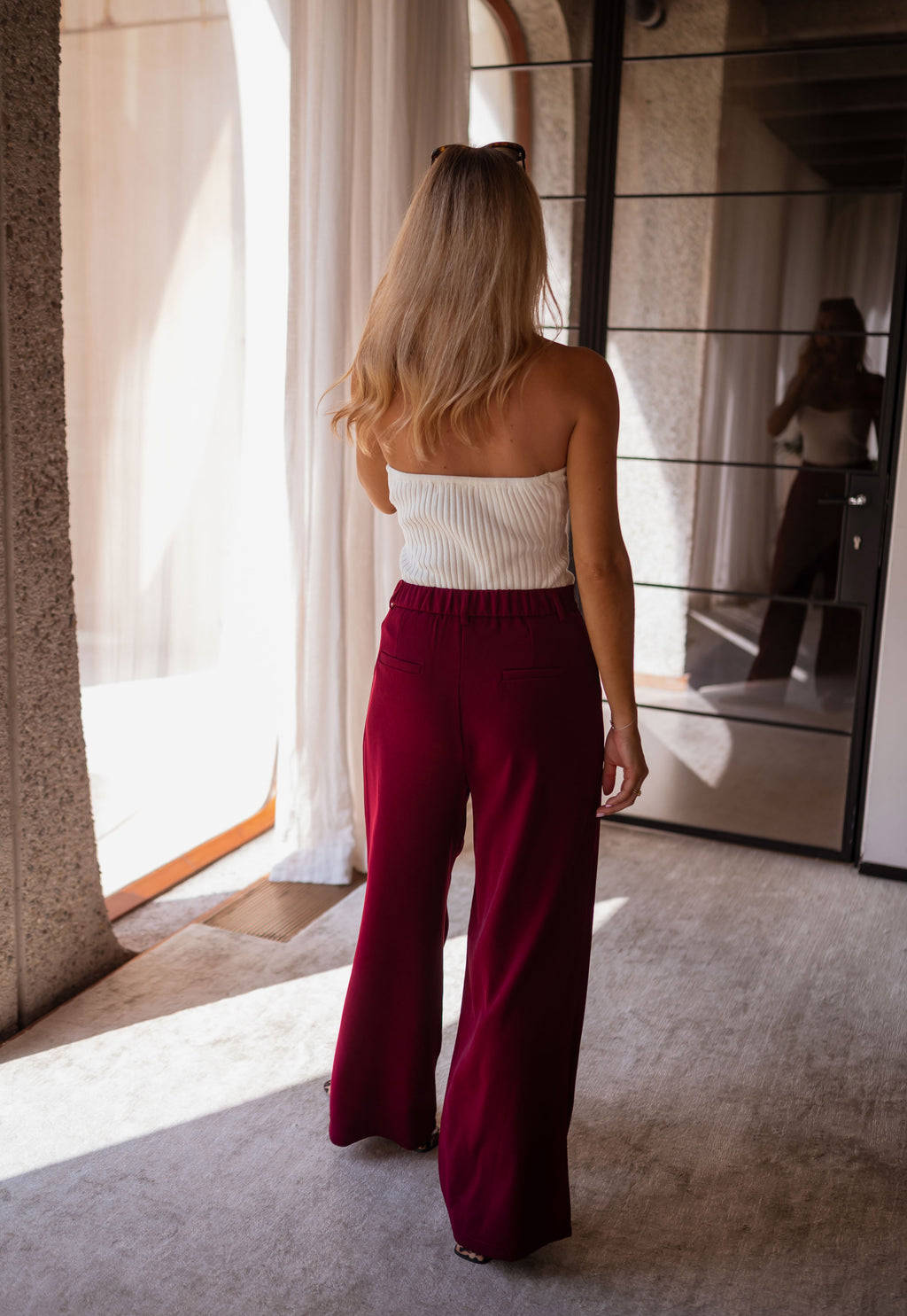 Azra pants - burgundy 