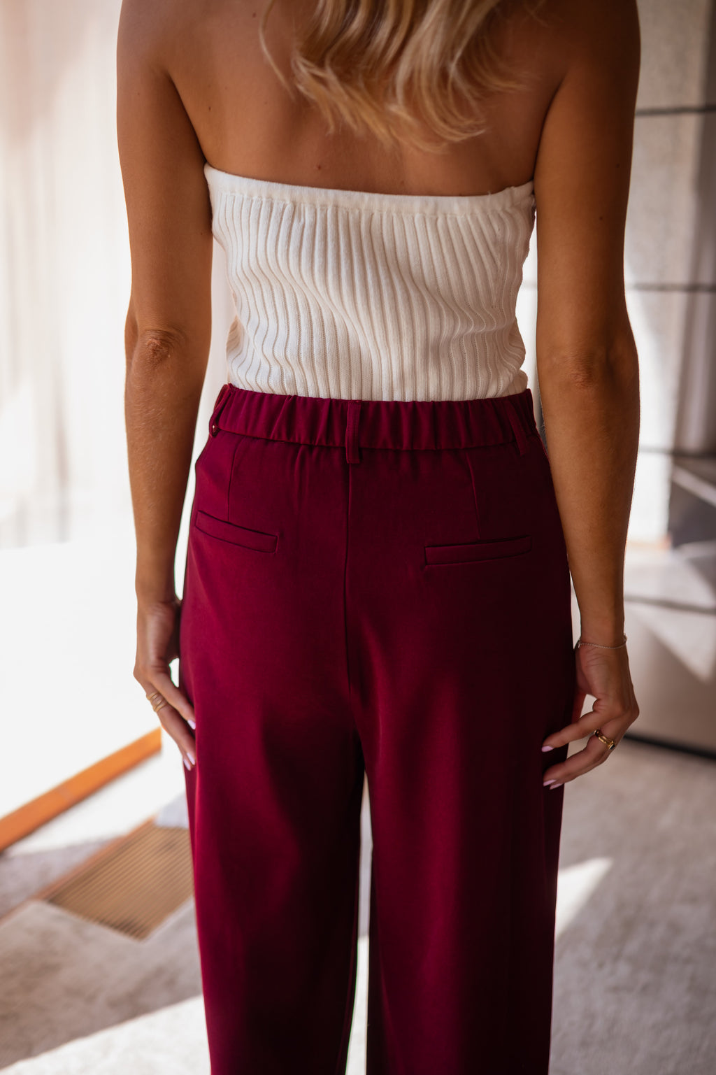 Azra pants - burgundy 