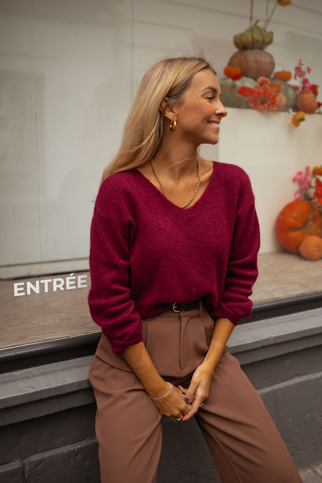 Martina sweater - burgundy