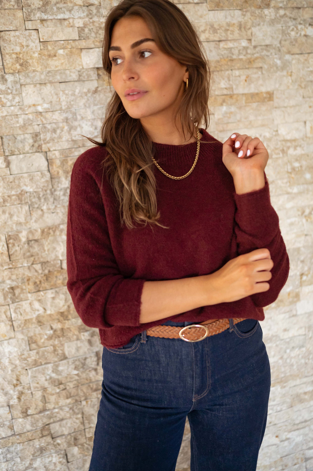 Shana sweater - burgundy