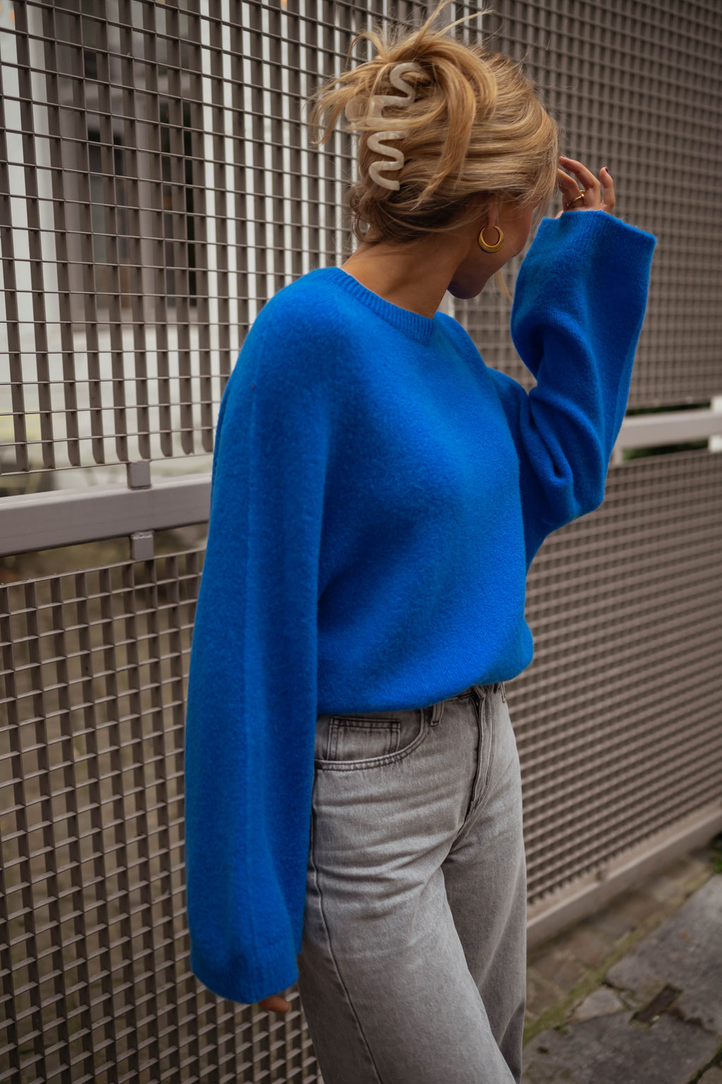 Pull Wallas - bleu