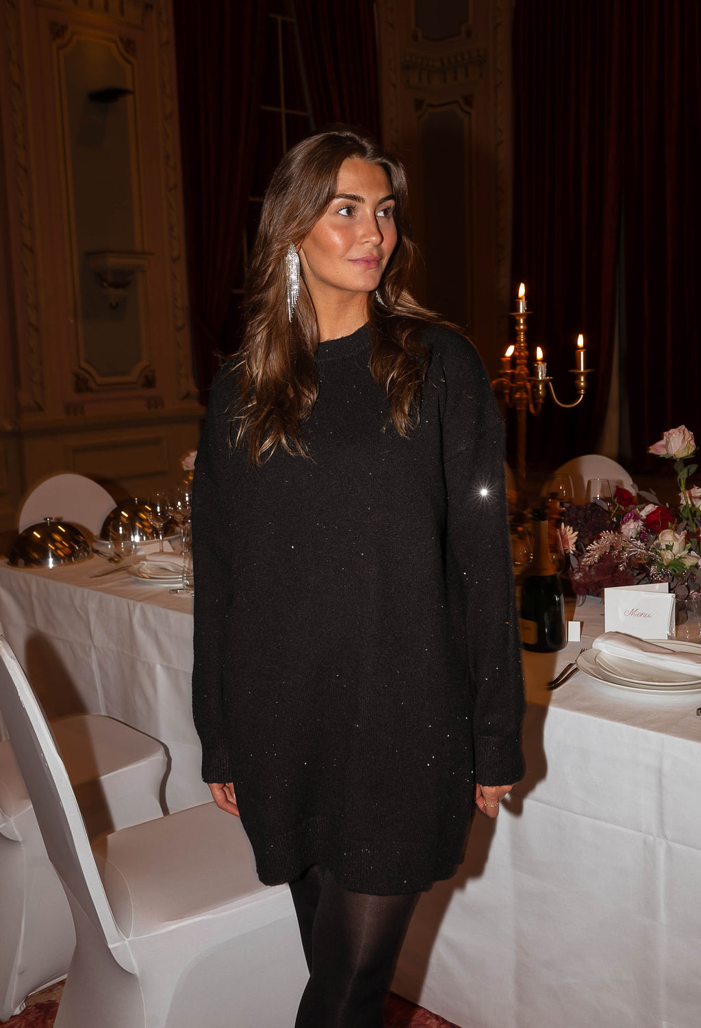 Robe pull Misha - noire brillante