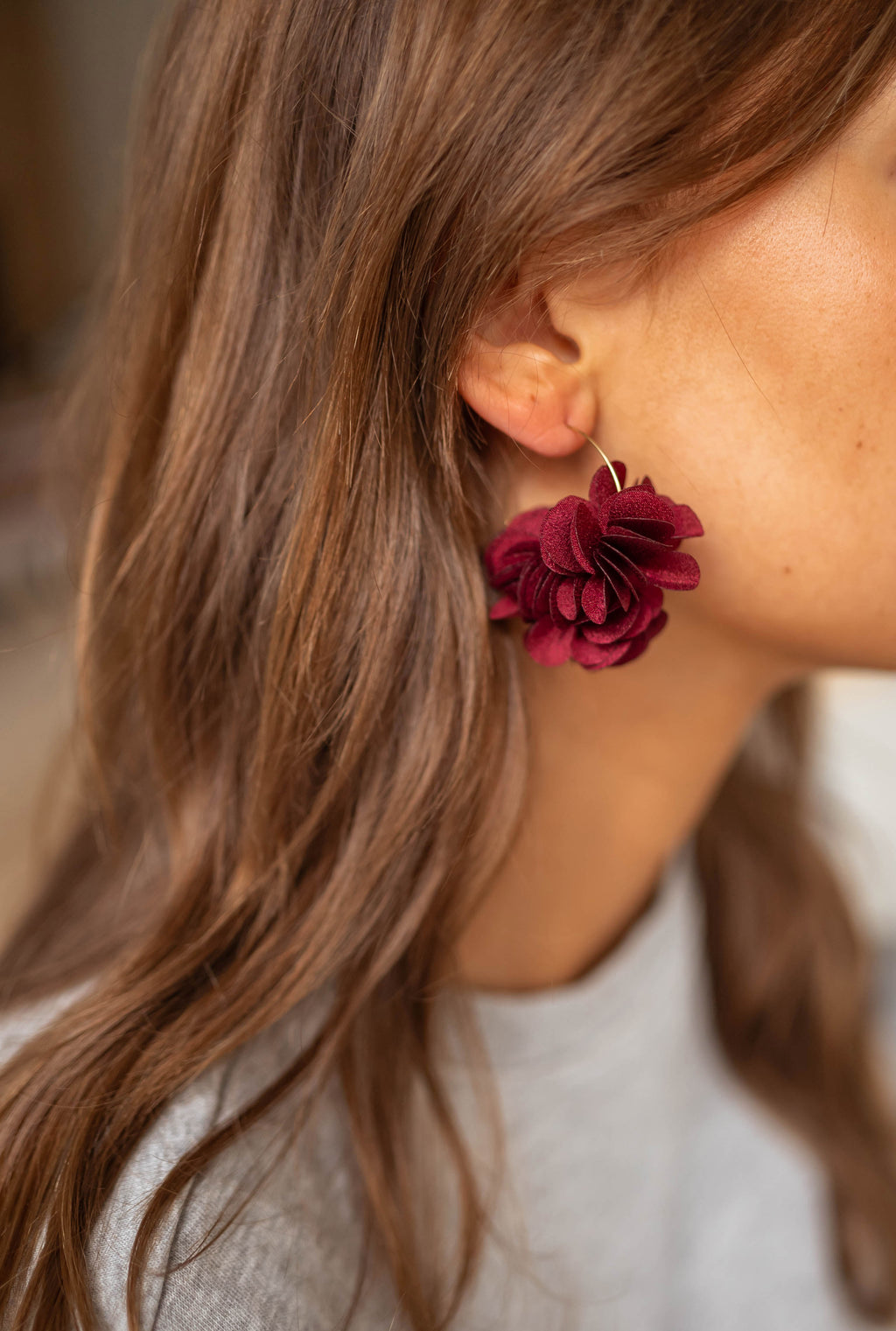 Tamara earrings - burgundy