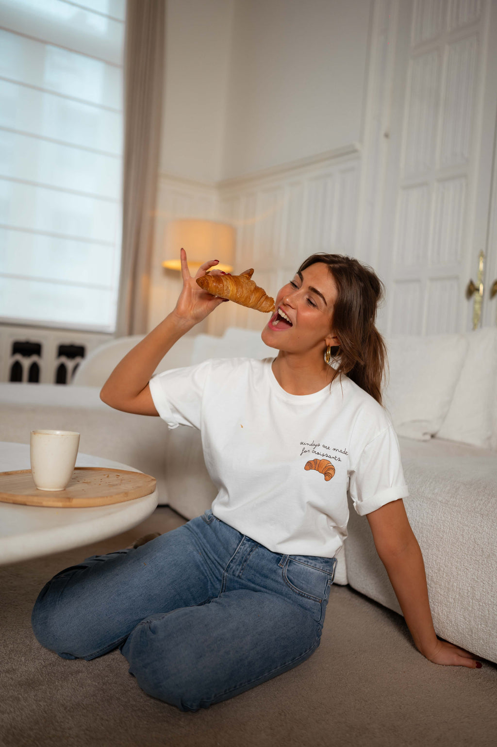 T-shirt croissant - blanc