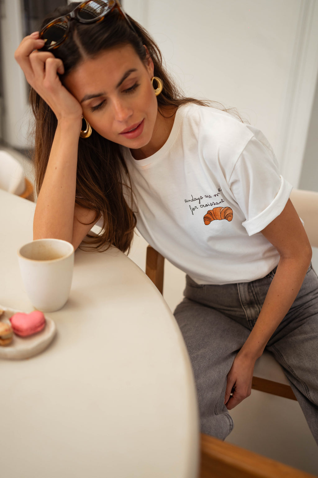 T-shirt croissant - blanc