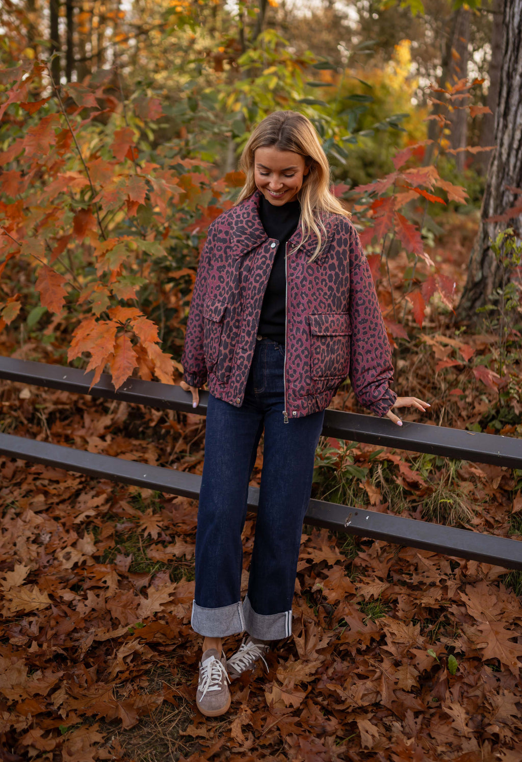 Veste Thelma - léopard bordeaux