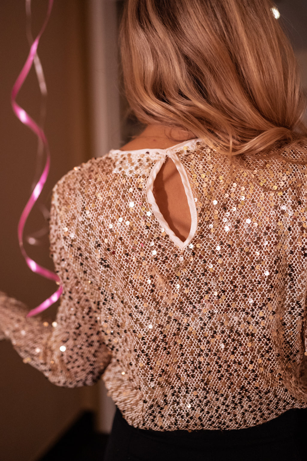 Armella blouse - Golden Glittery