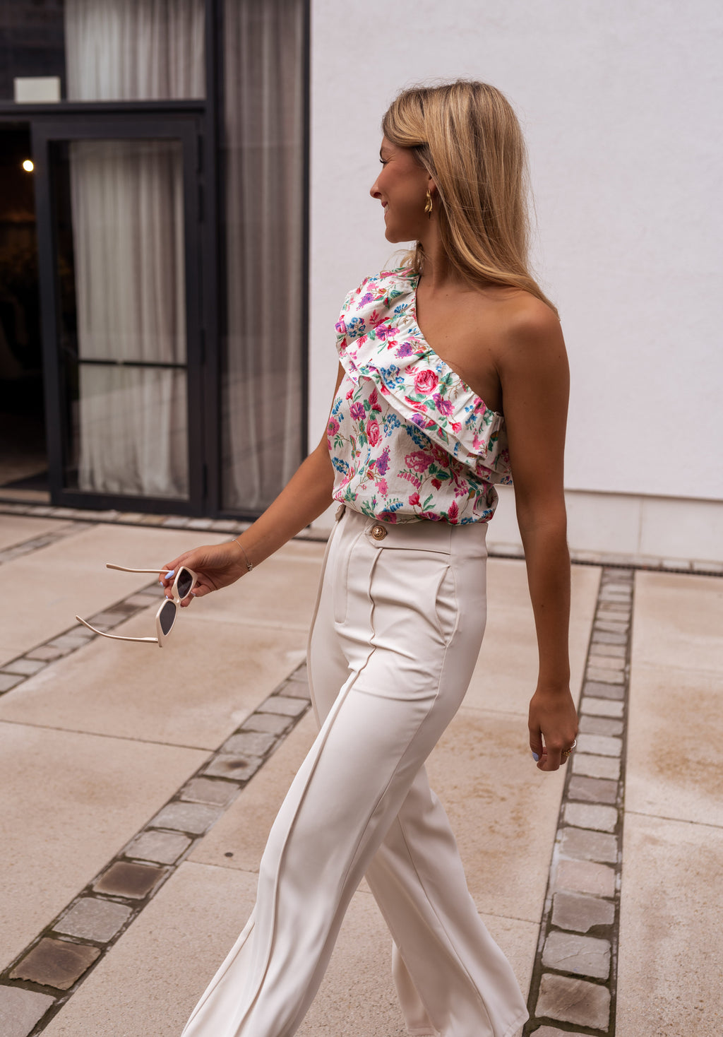 Blouse Astry - beige à fleurs