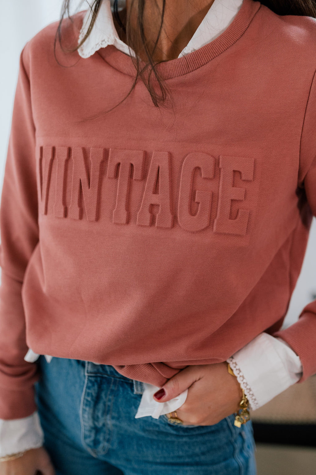 Calijo sweatshirt - terracotta