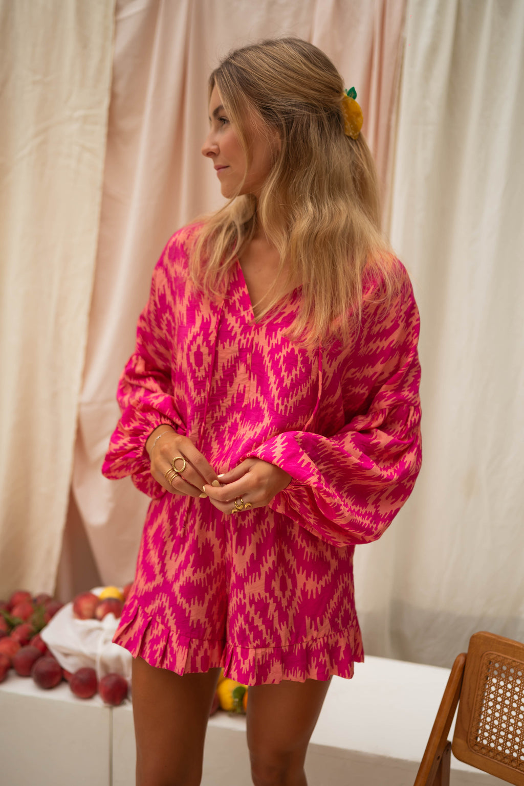 Constance shirt - pink patterned