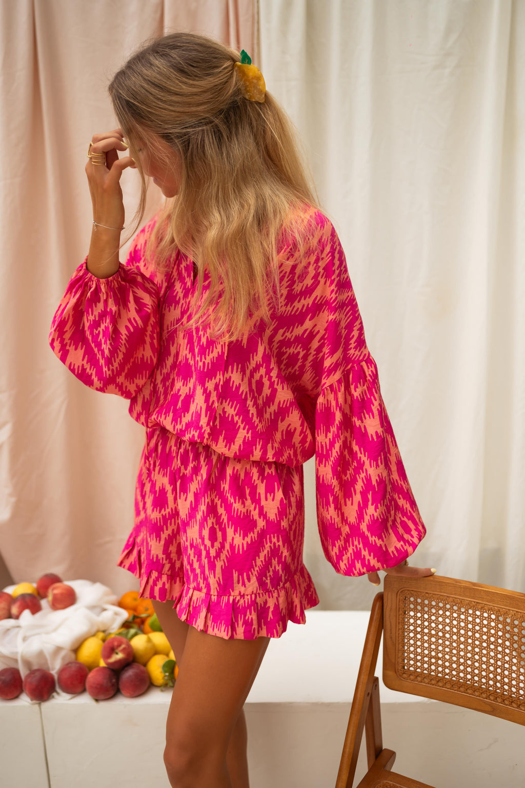 Constance shirt - pink patterned