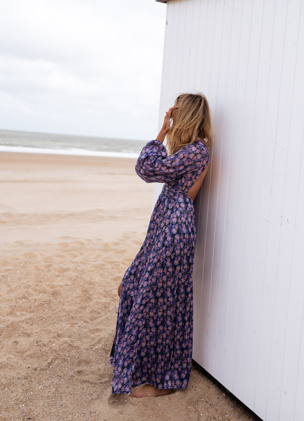 Robe Imane longue CREATION - à fleurs