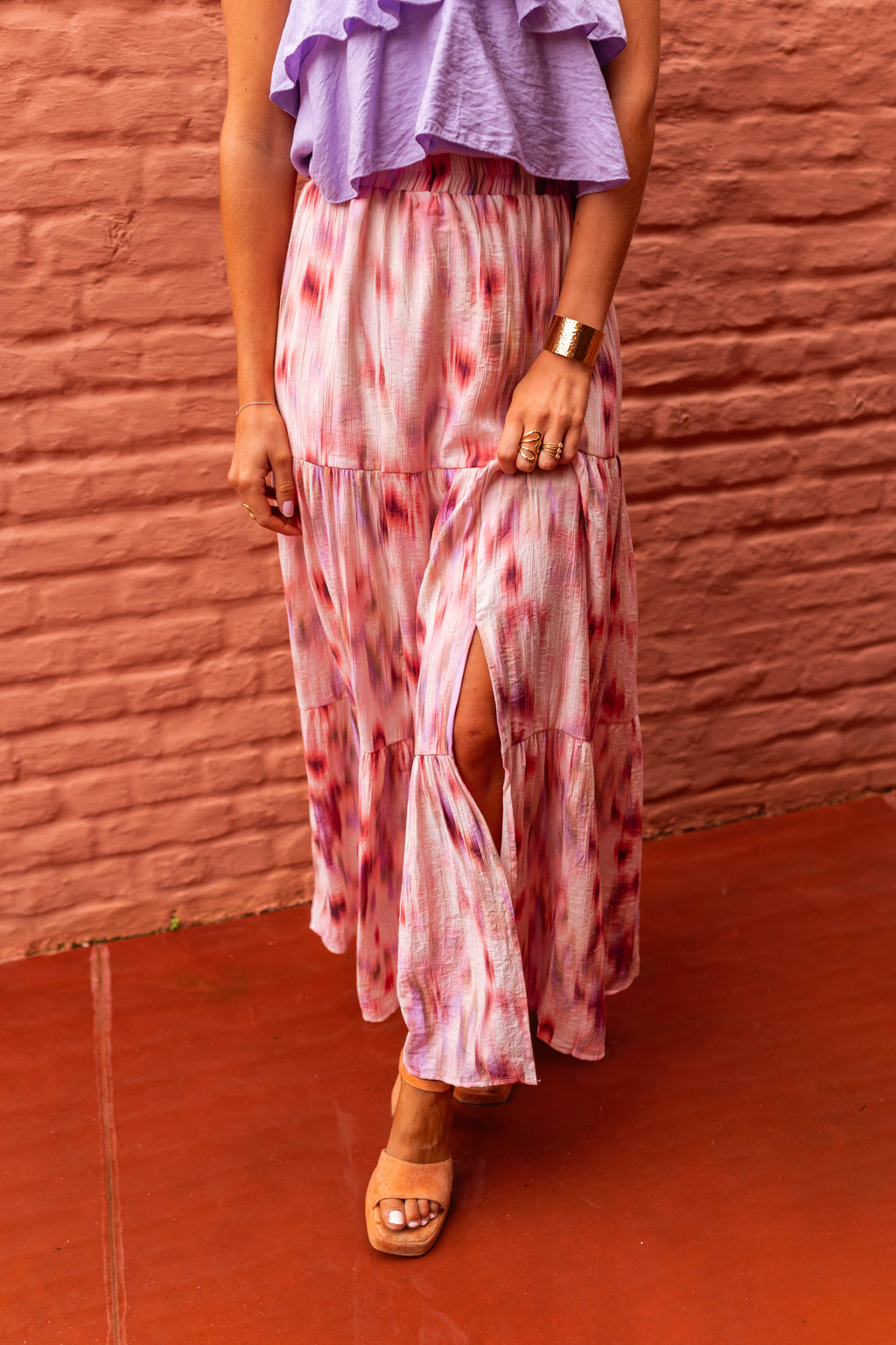 Esteban skirt - pink patterned