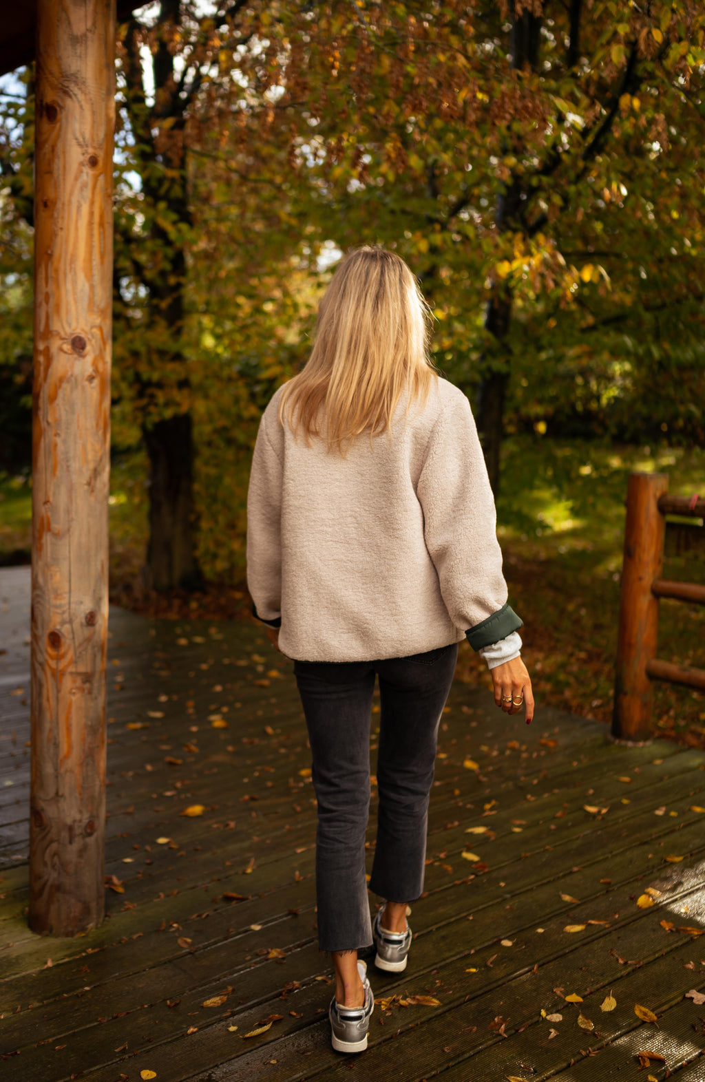 Manteau Billy - beige et vert