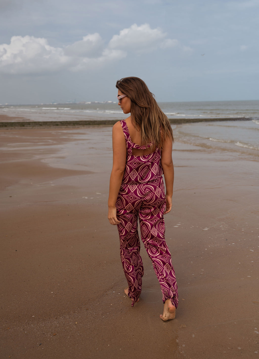 Telio pants - purple patterned