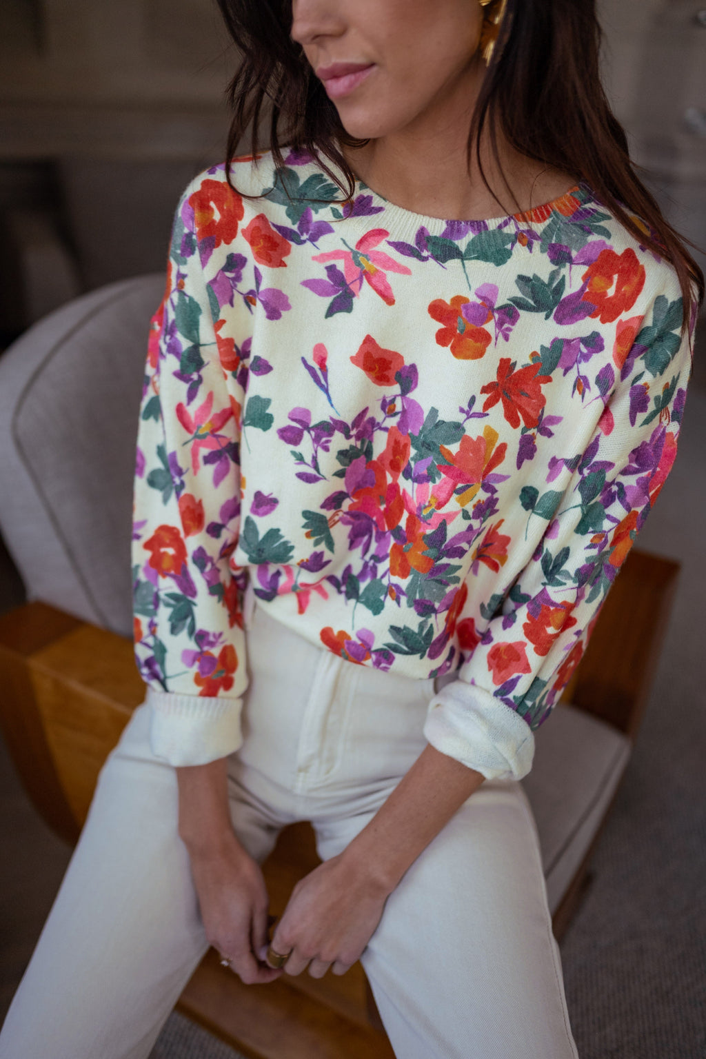 Pull Weston - à fleurs