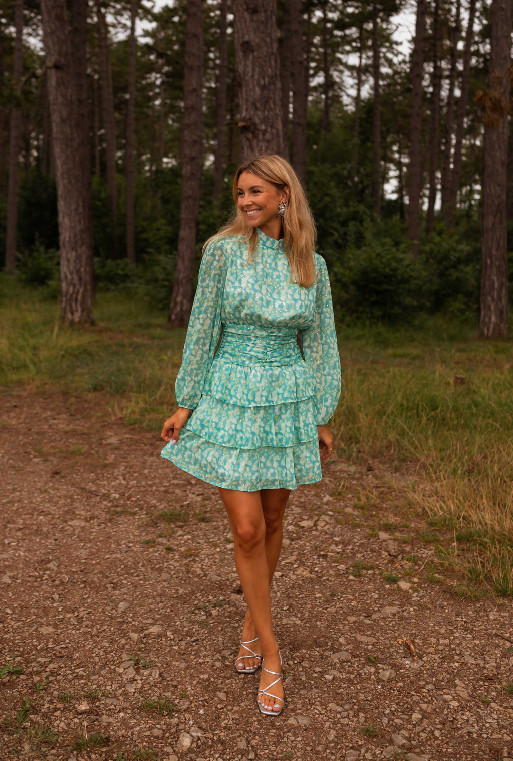 Manaé dress - blue and green