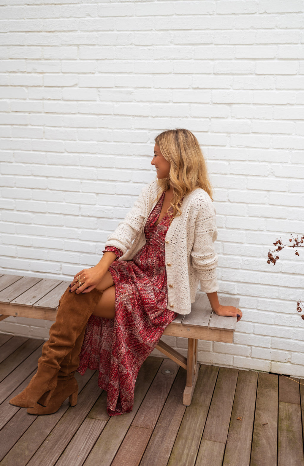 Dress Stacy - red patterned