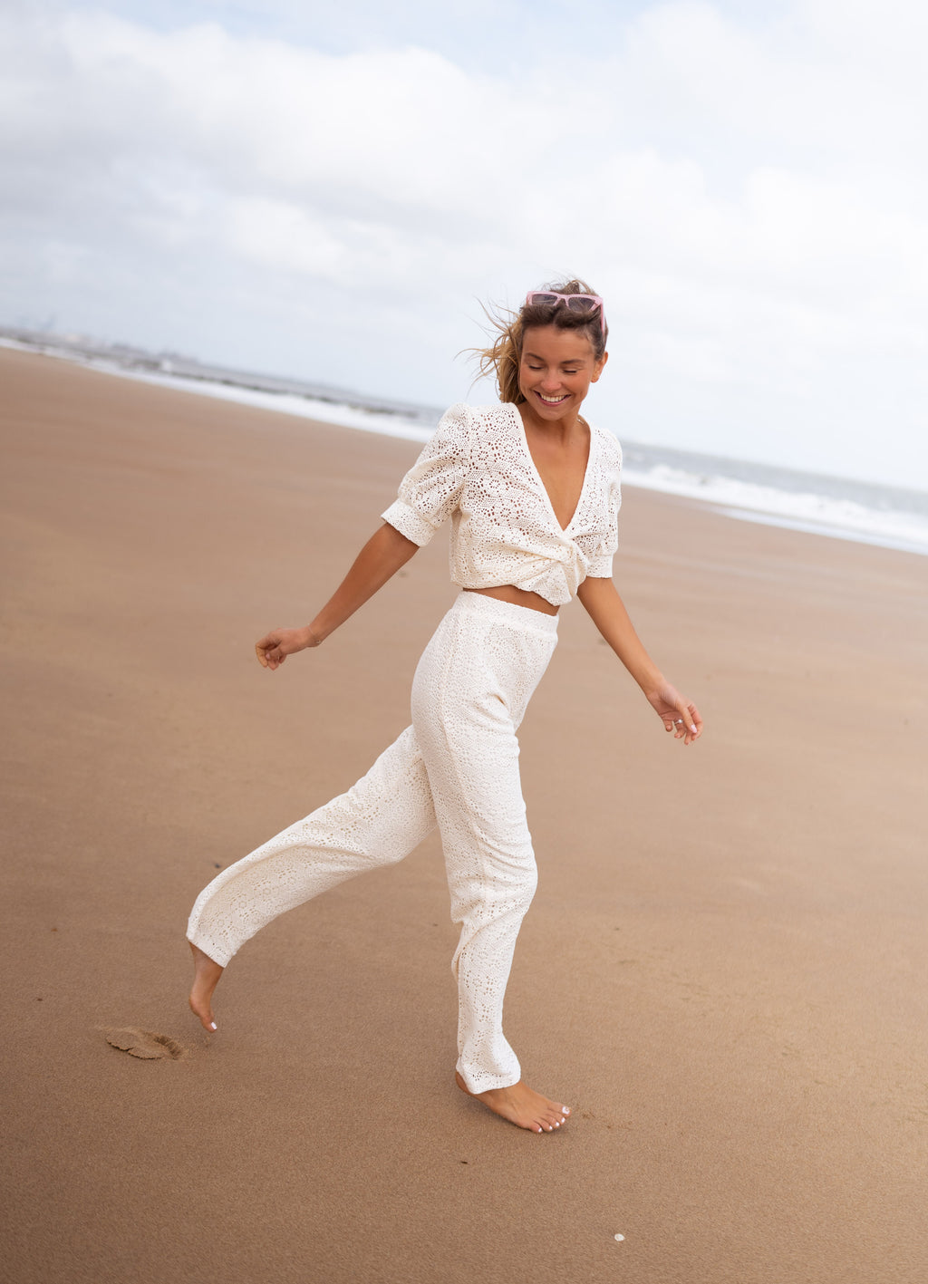 Blouse Safia - écrue en broderie