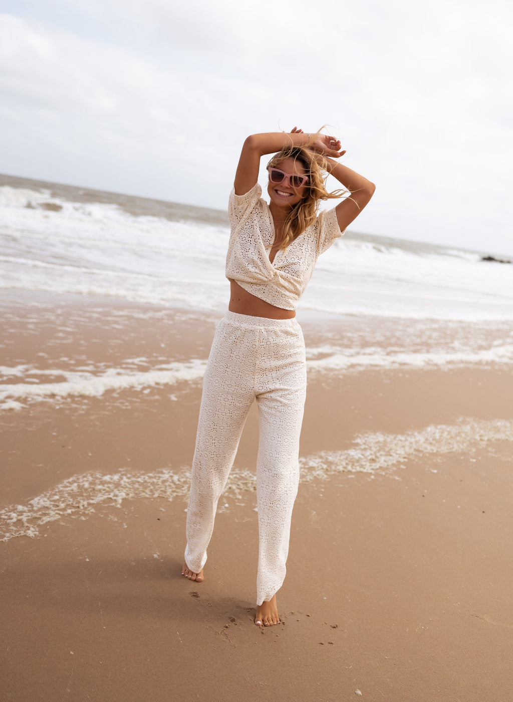 Blouse Safia - écrue en broderie