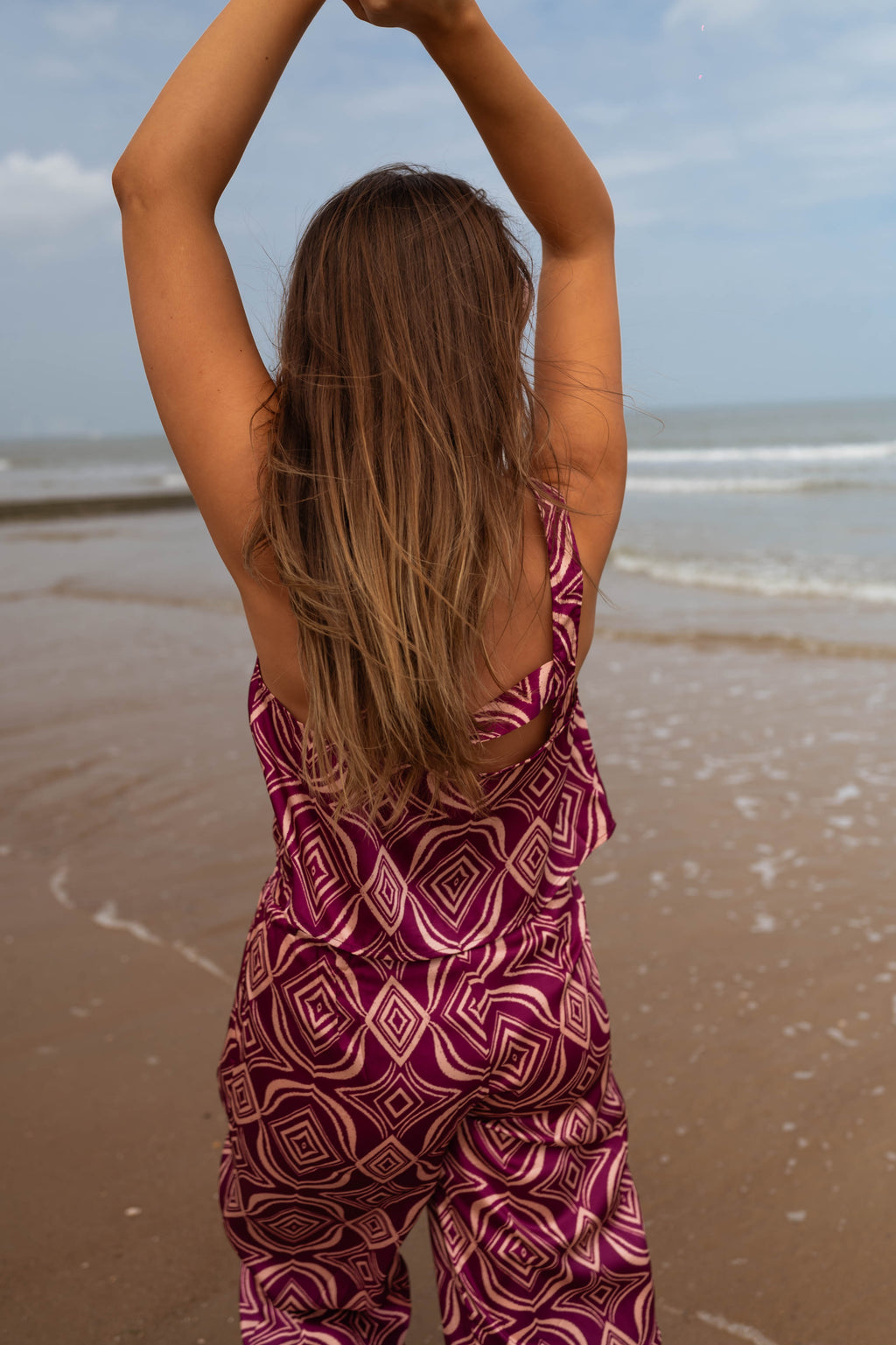 Hiba top - purple patterned