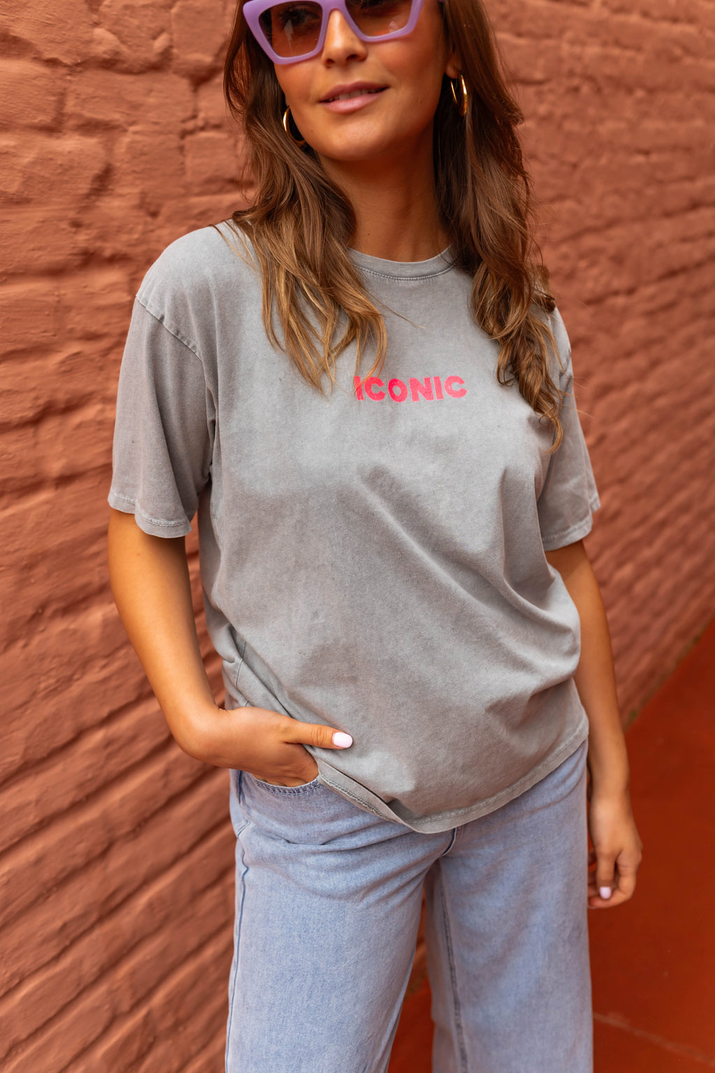 T-shirt Iconic - gris